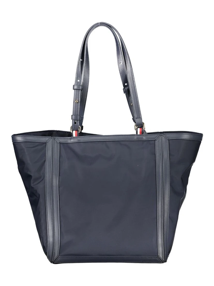 Blue Polyester Handbag