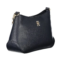 Blue Polyester Handbag