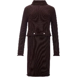 Brown Viscose Casual Dress