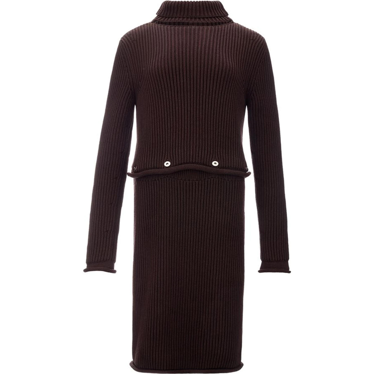 Brown Viscose Casual Dress