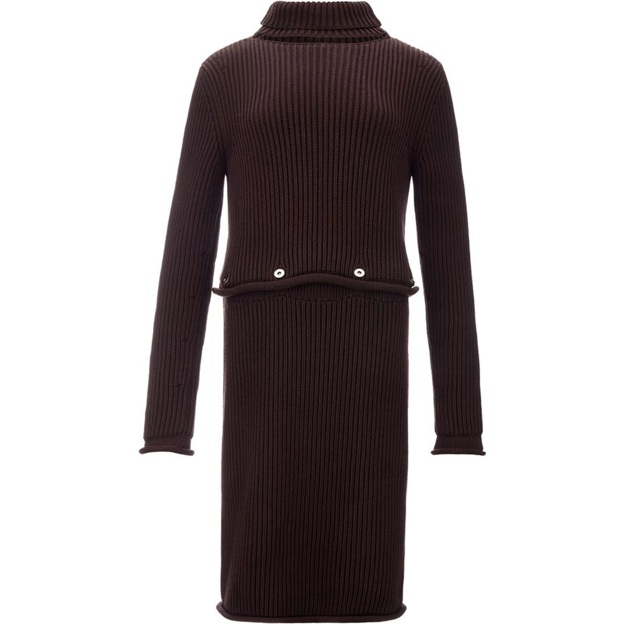 Brown Viscose Casual Dress