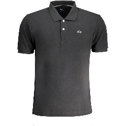 Black Cotton Polo Shirt