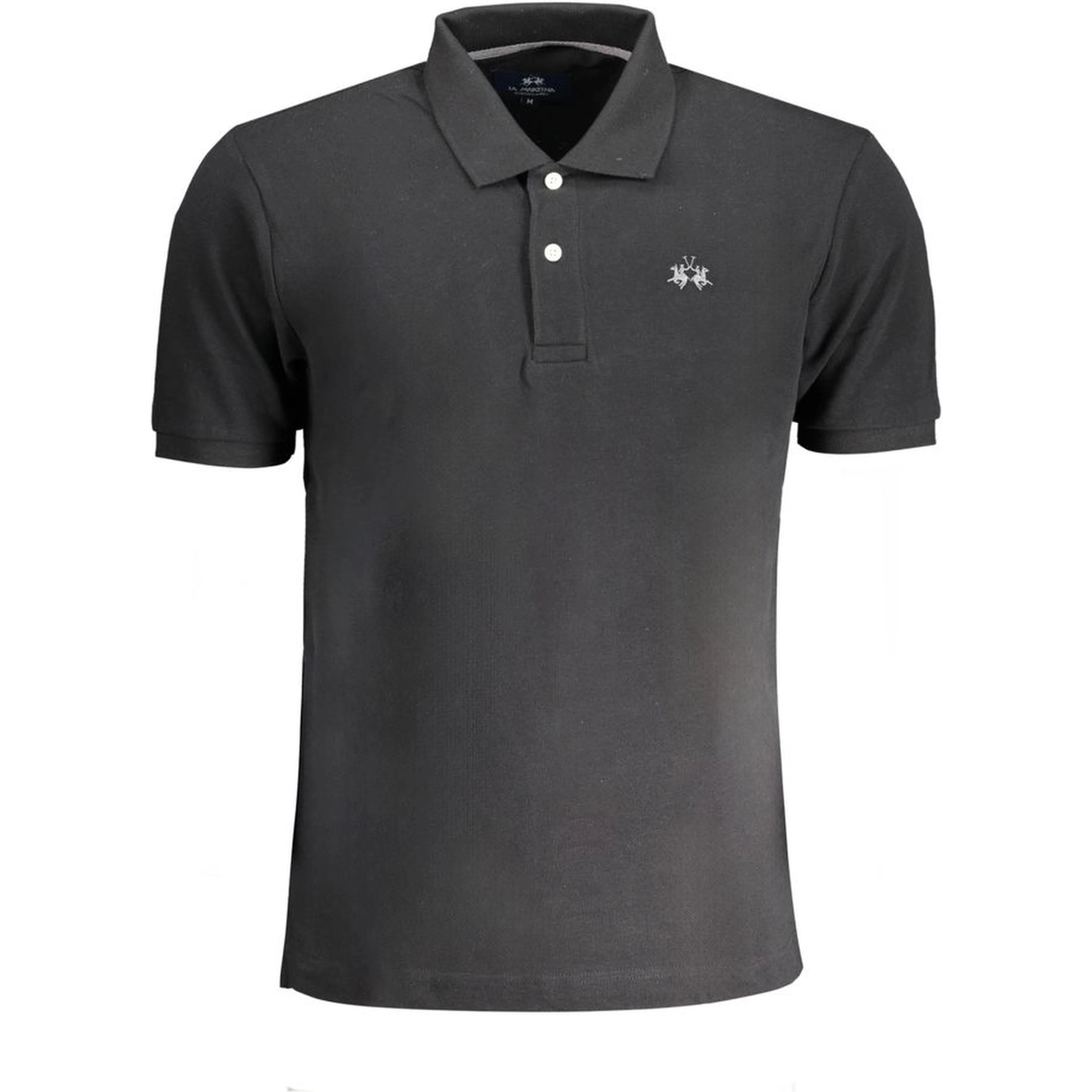 Black Cotton Polo Shirt