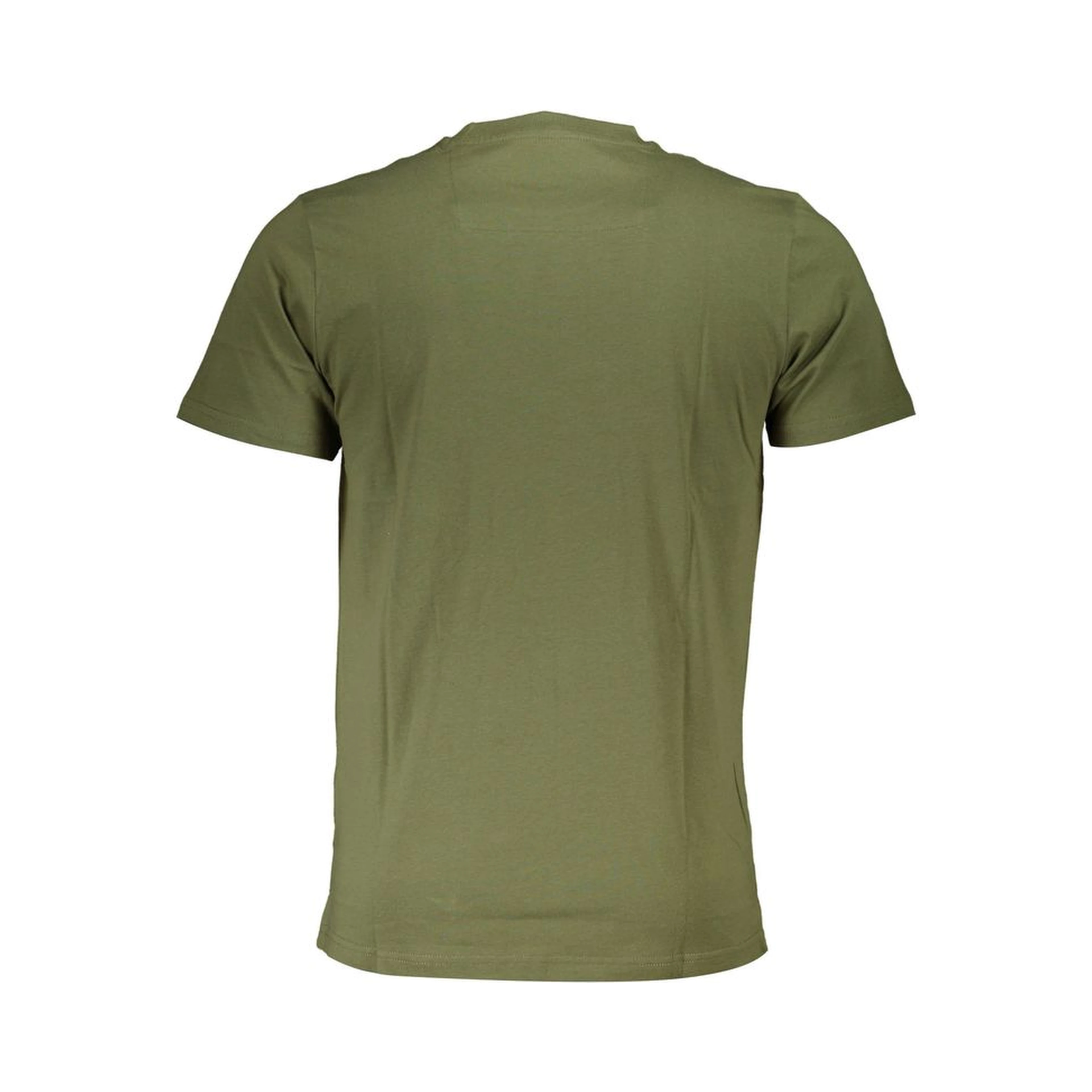 Military green cotton t-shirt with a large tiger logo print