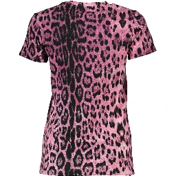 تيشيرت قطني وردي