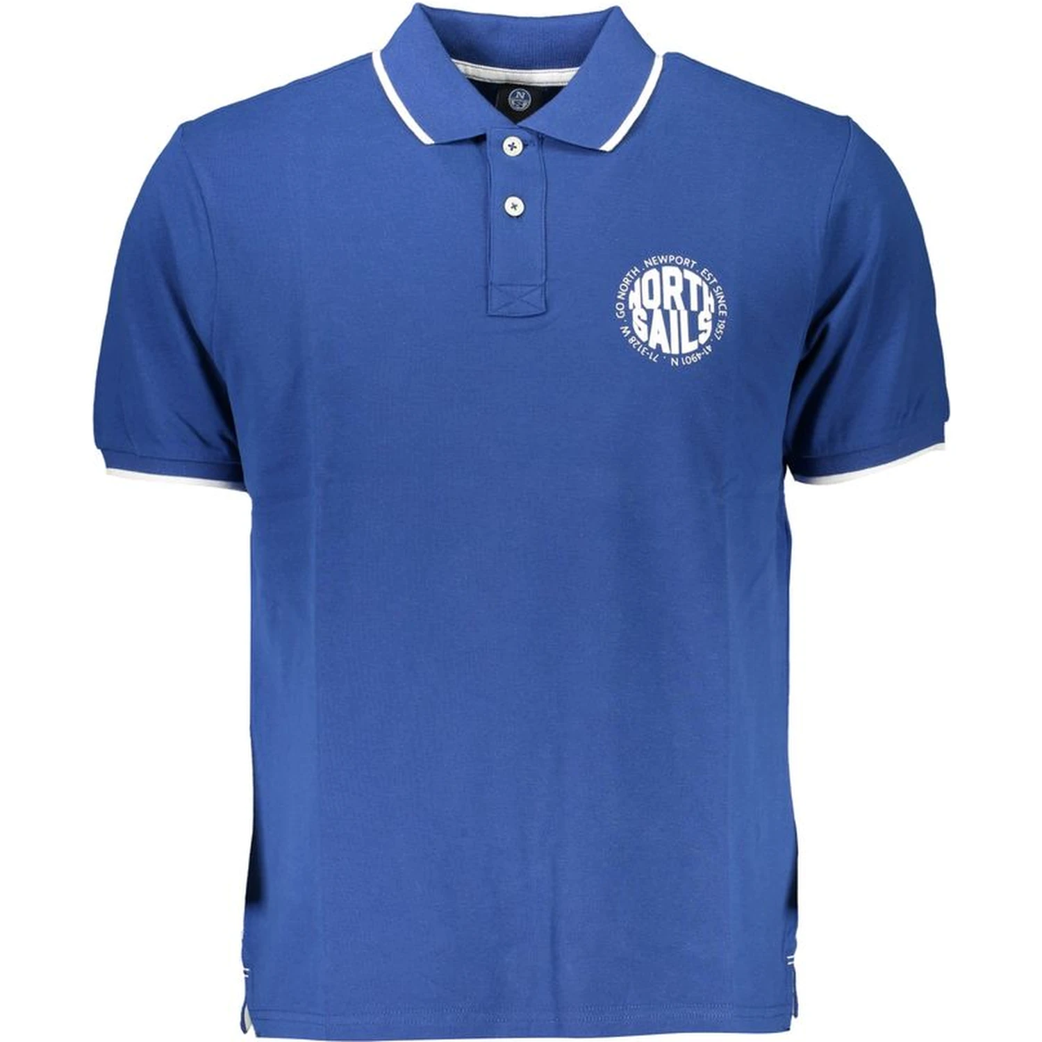 Blue Cotton Polo Shirt