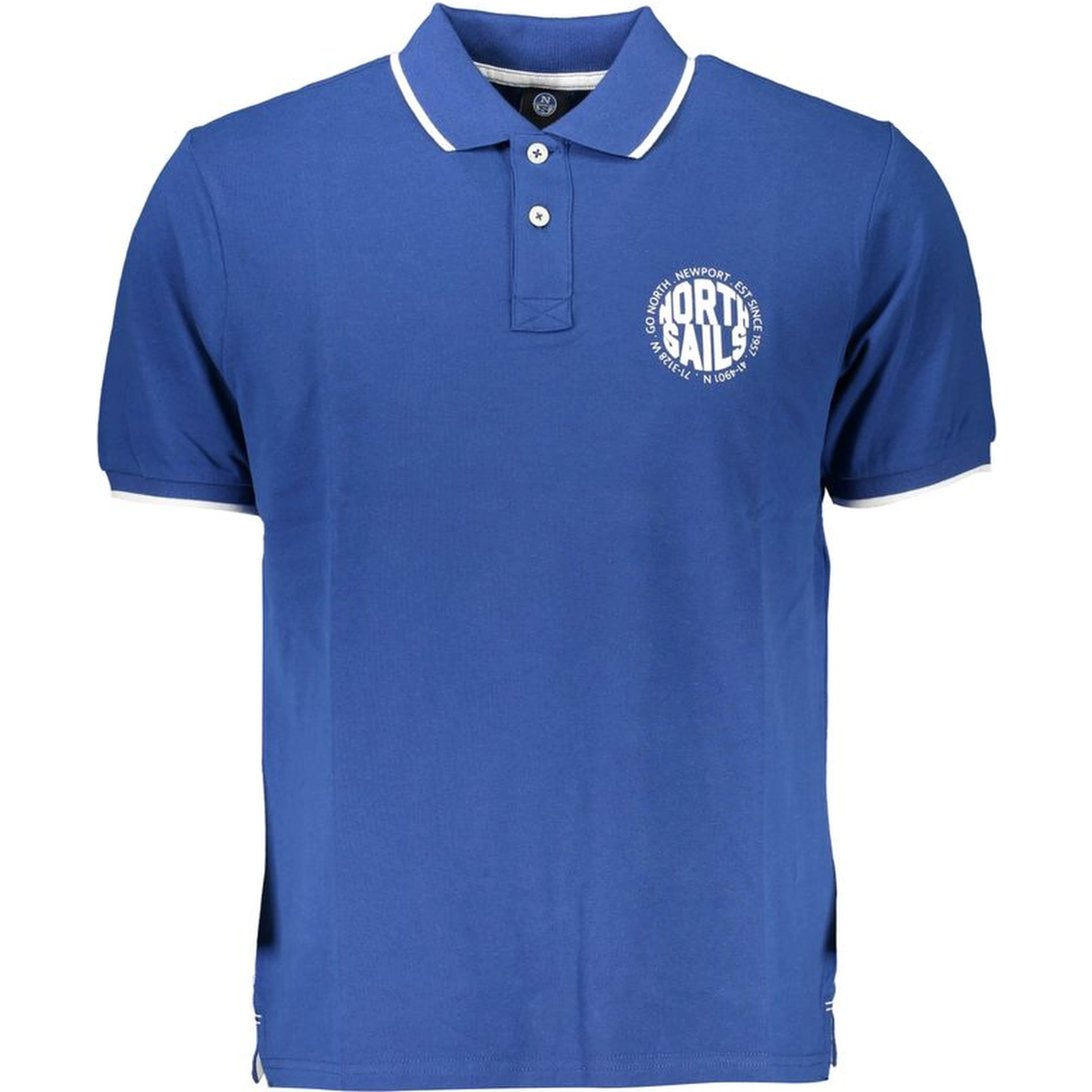 Blue Cotton Polo Shirt
