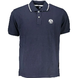 Blue Cotton Polo Shirt