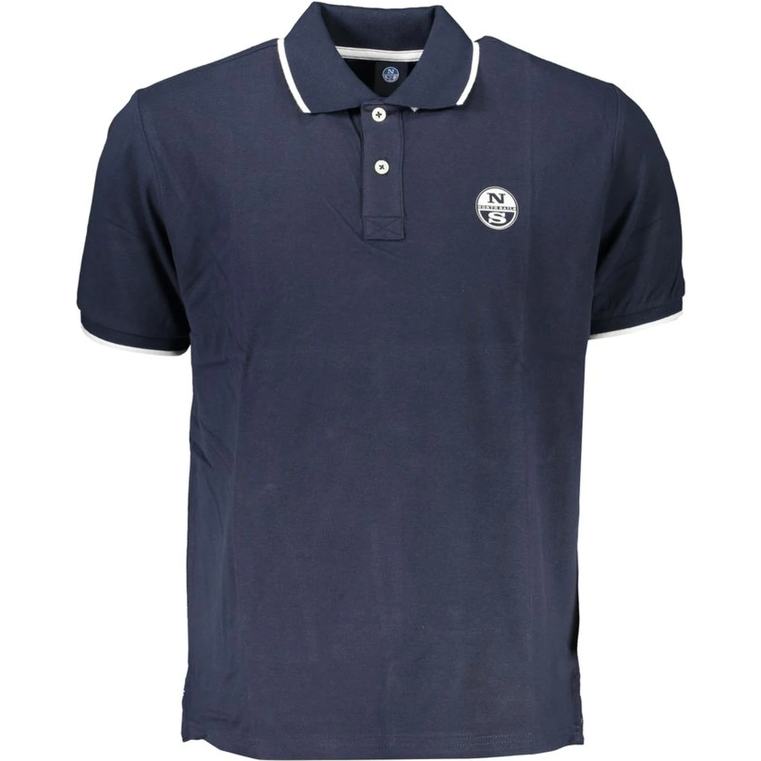 Blue Cotton Polo Shirt