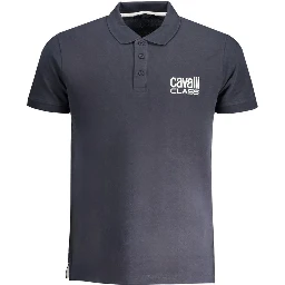 Blue Cotton Polo Shirt