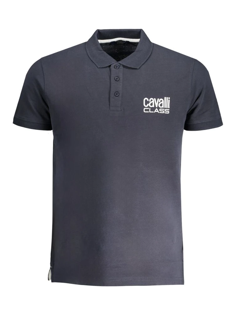 Blue Cotton Polo Shirt