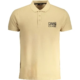 Beige Cotton Polo Shirt