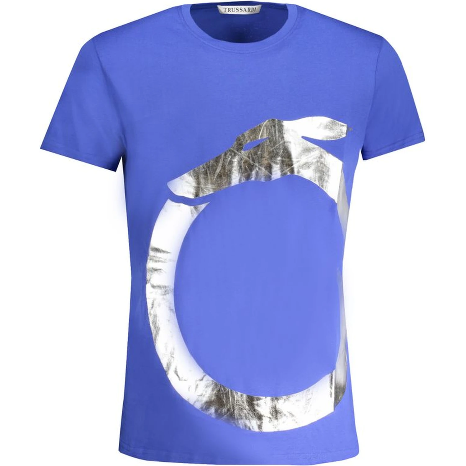 Blue Cotton Men's T-Shirt