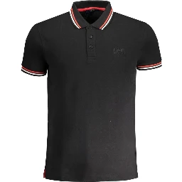 Black Cotton Polo Shirt