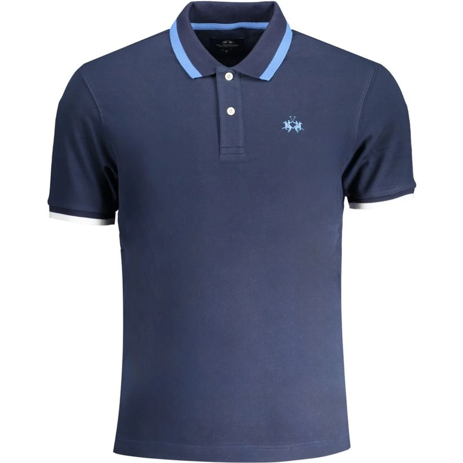 Blue Cotton Polo Shirt