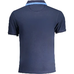 Blue Cotton Polo Shirt