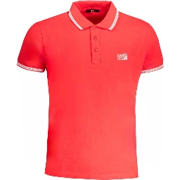 Red Cotton Polo Shirt