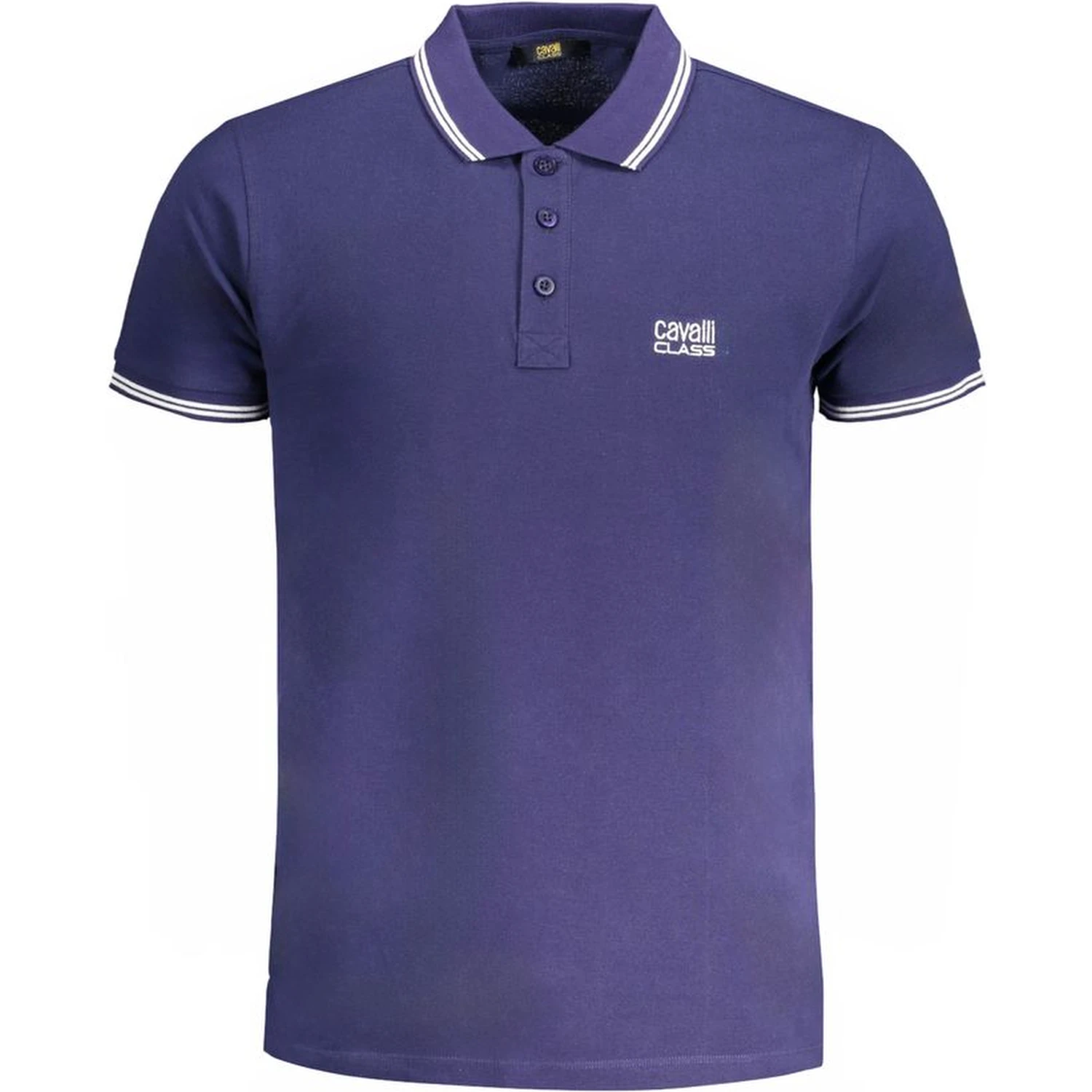 Blue Cotton Polo Shirt