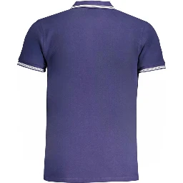 Blue Cotton Polo Shirt