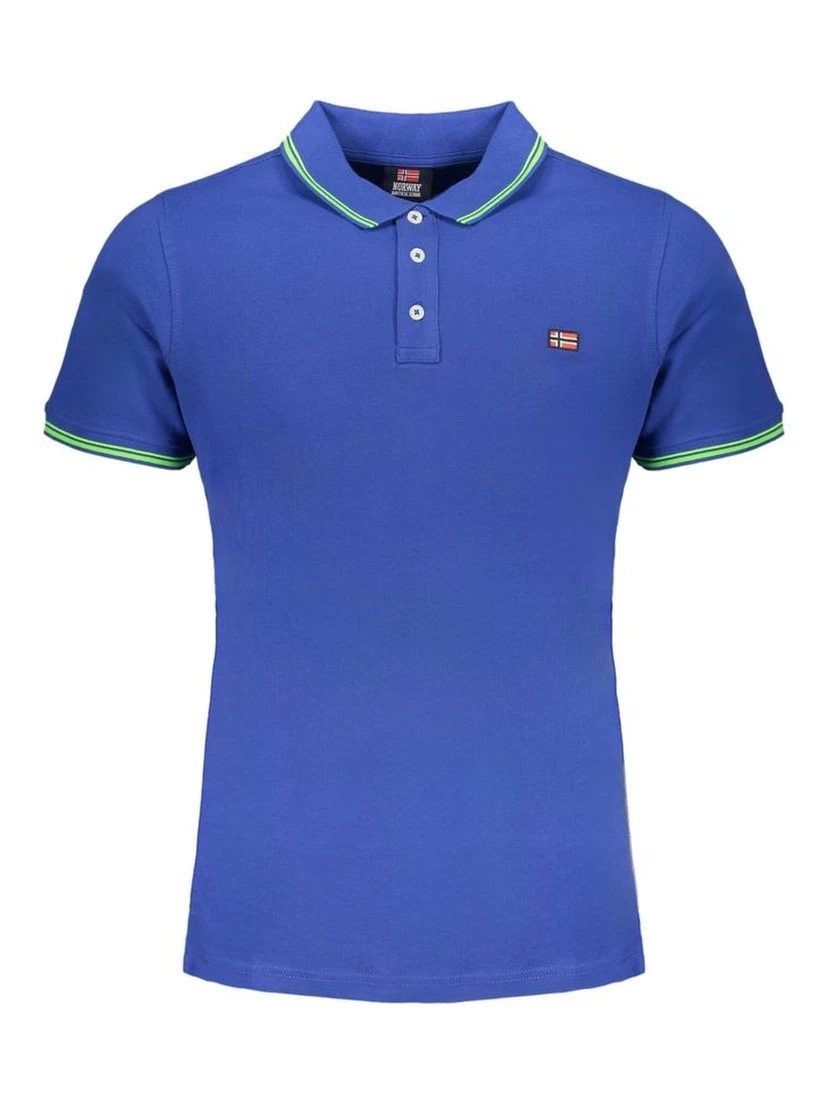 Blue Cotton Polo Shirt