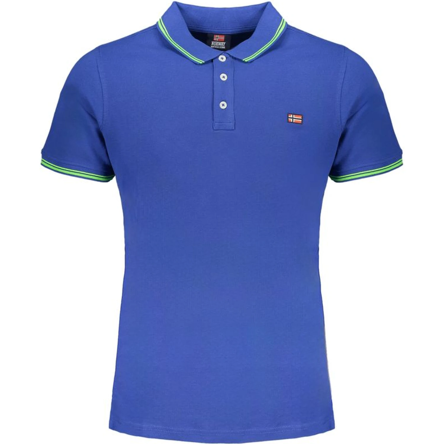 Blue Cotton Polo Shirt