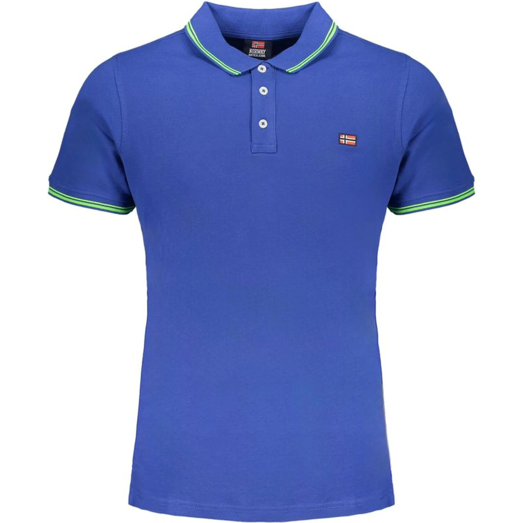 Blue Cotton Polo Shirt