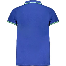 Blue Cotton Polo Shirt