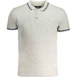 Gray Cotton Polo Shirt