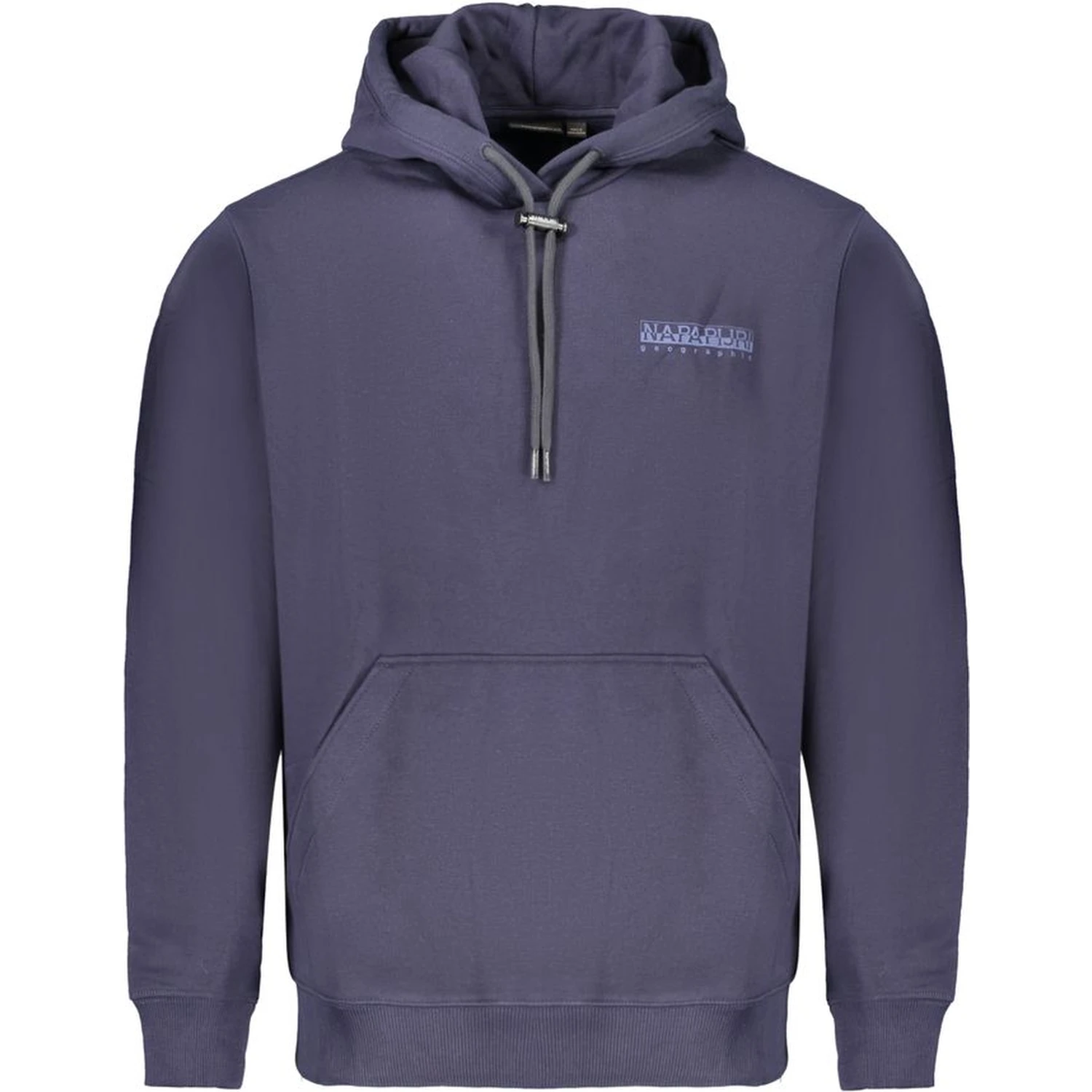 Men's blue cotton blend hoodie