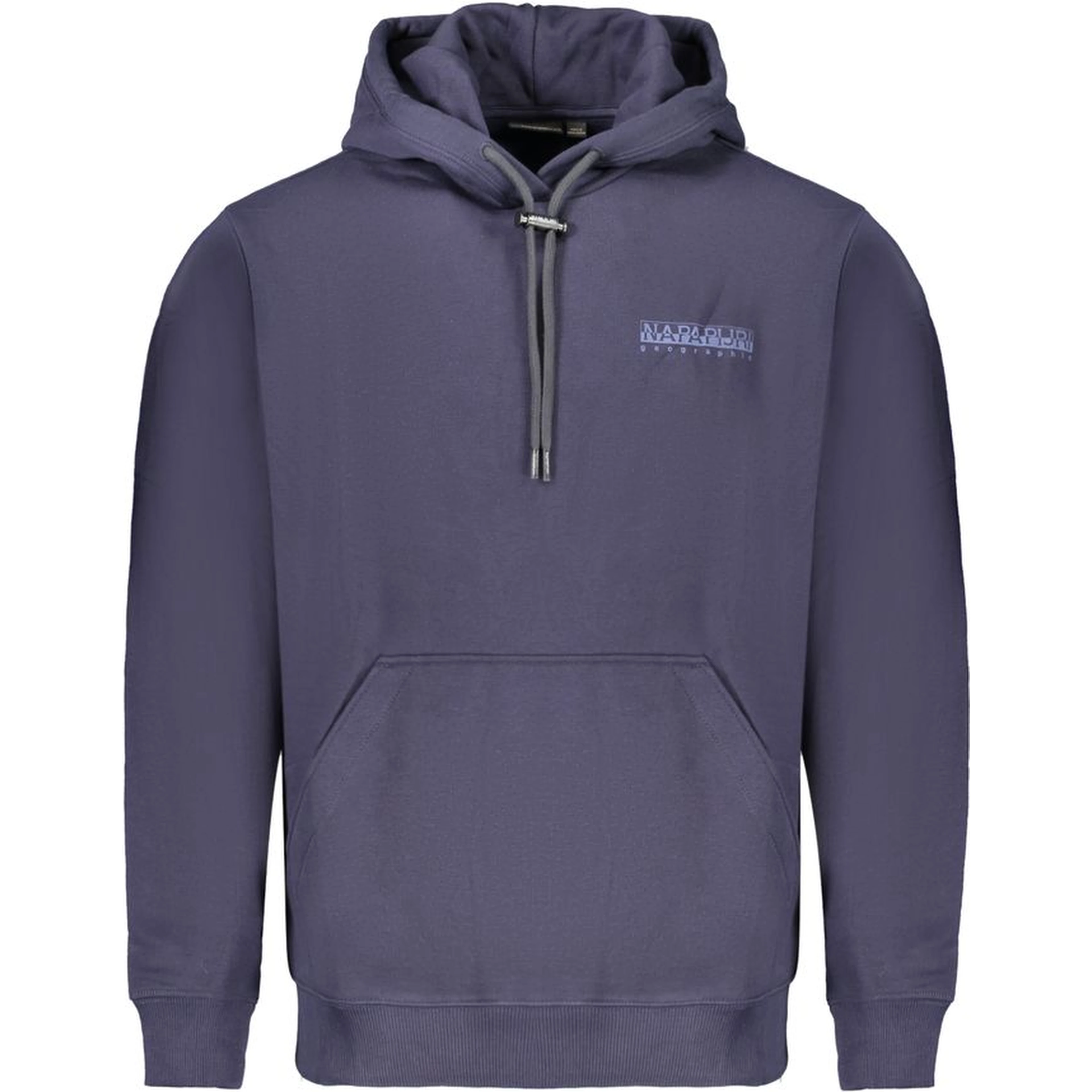 Men's blue cotton blend hoodie