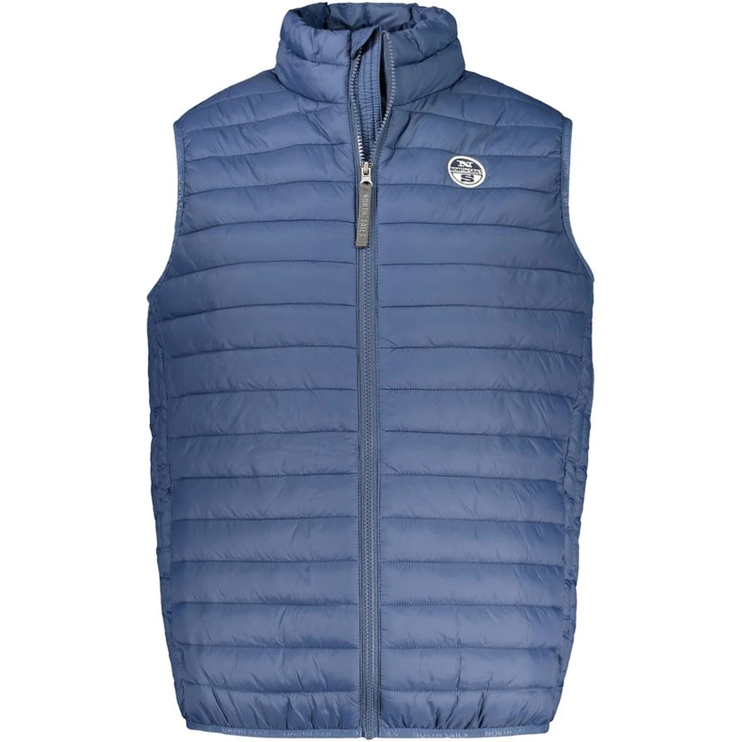 Blue Polyamide Sleveless Jacket