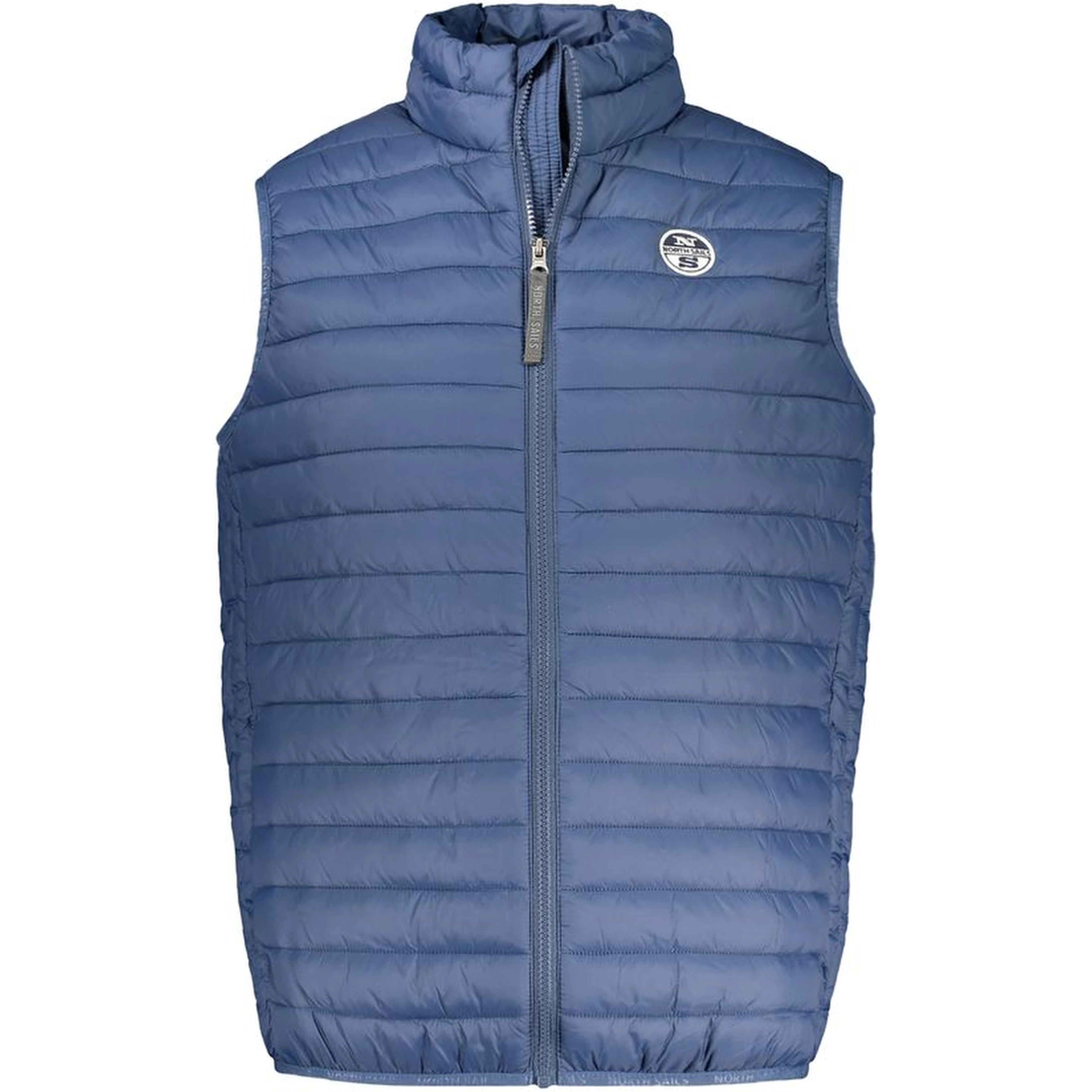 Blue Polyamide Sleveless Jacket