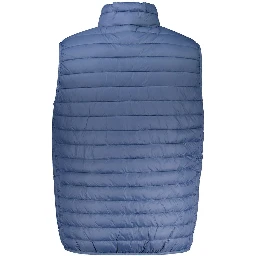 Blue Polyamide Sleveless Jacket