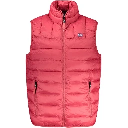 Red Polyamide Sleveless Jacket
