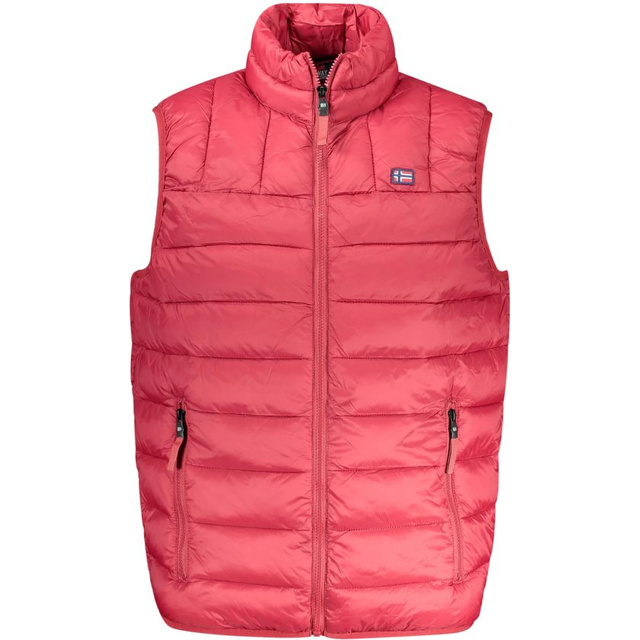 Red Polyamide Sleveless Jacket