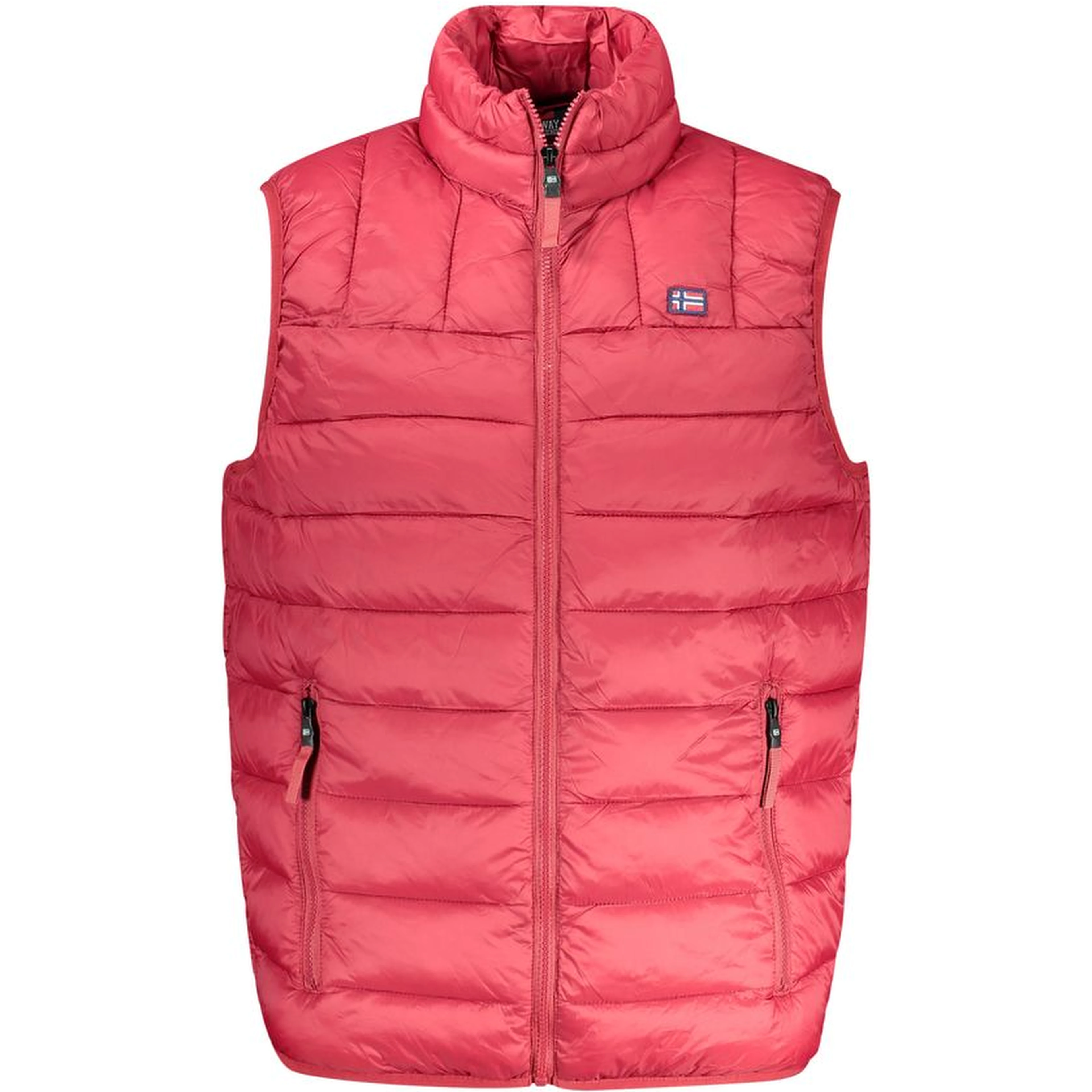 Red Polyamide Sleveless Jacket