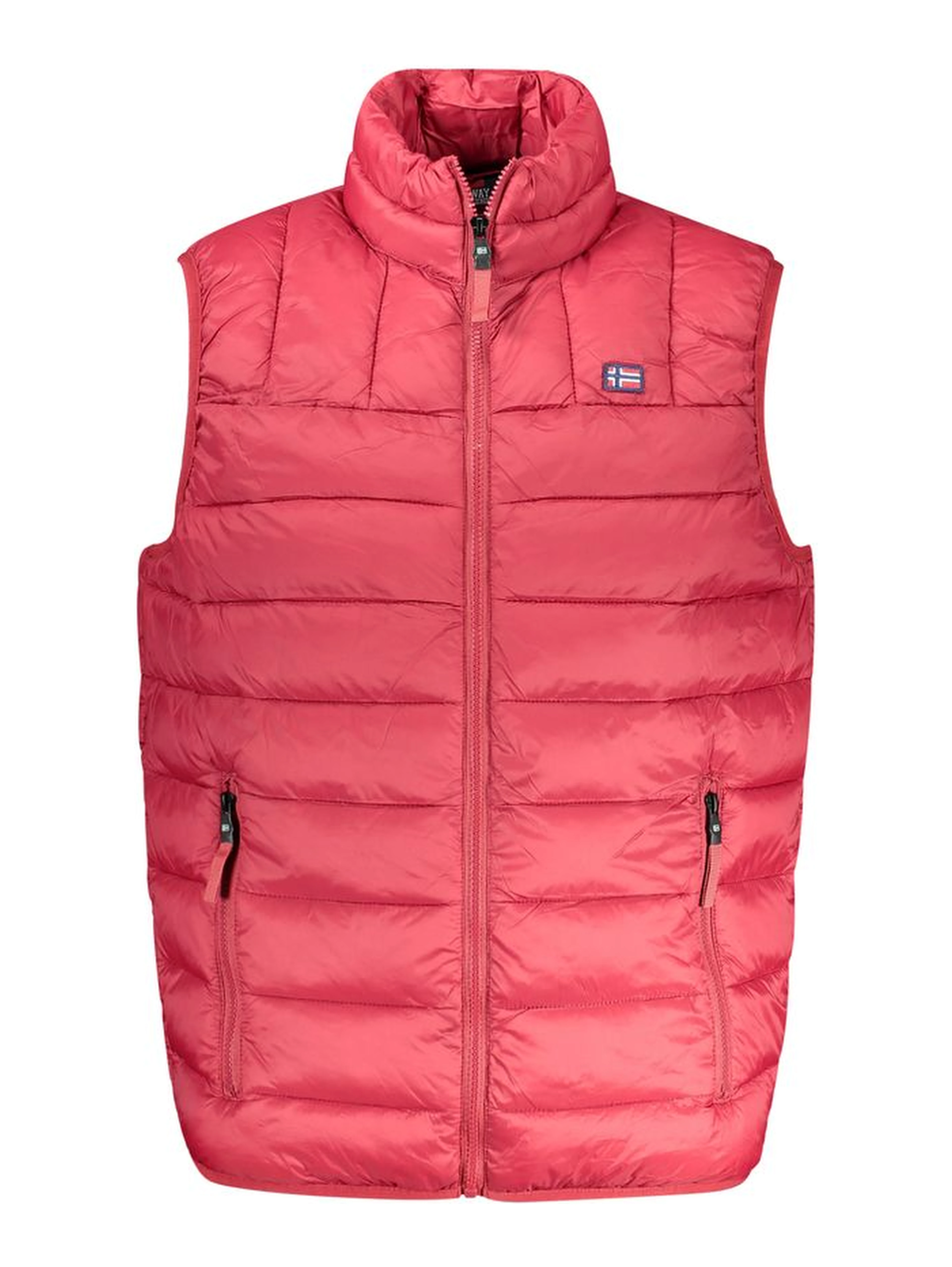 Red Polyamide Sleveless Jacket