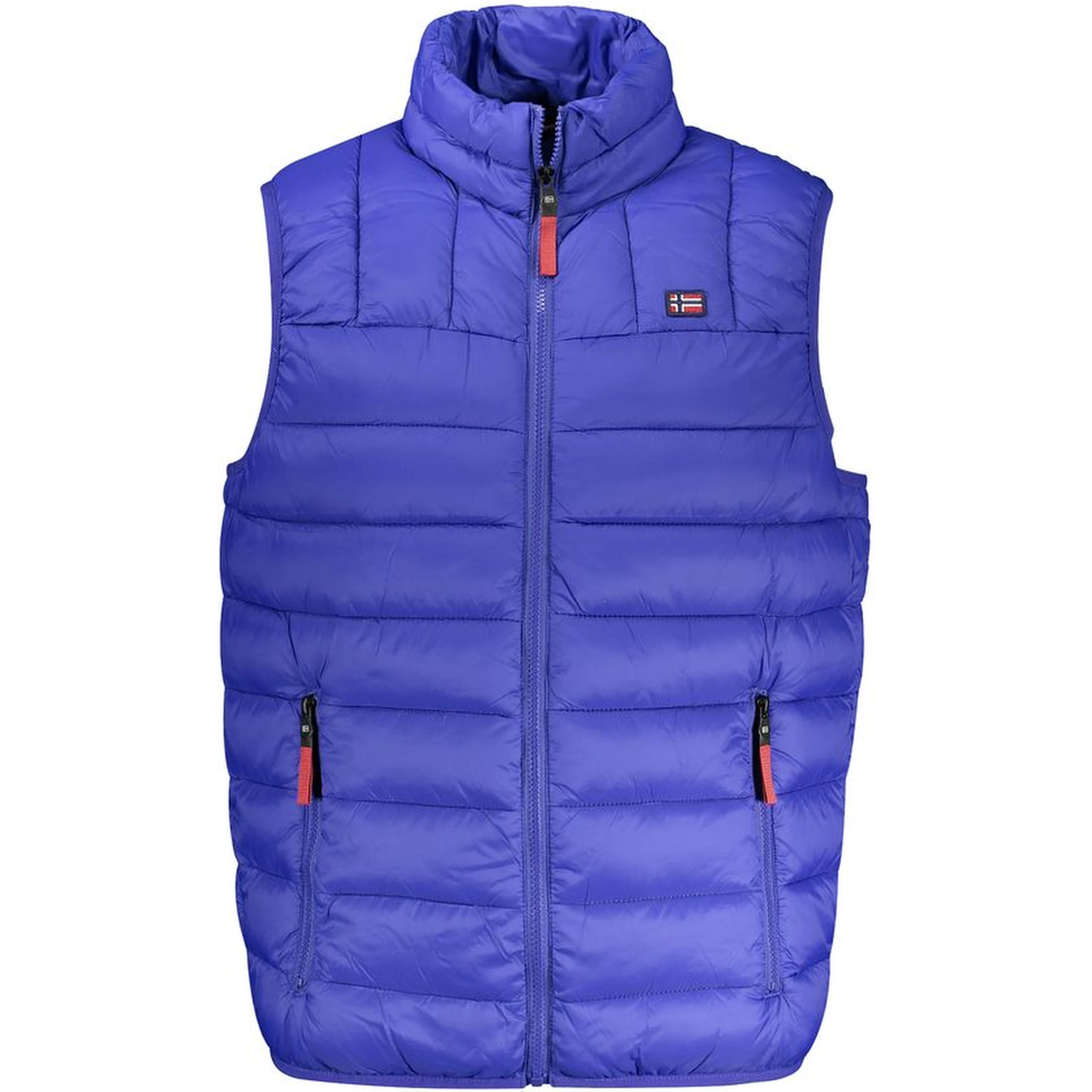 Blue Polyamide Sleveless Jacket