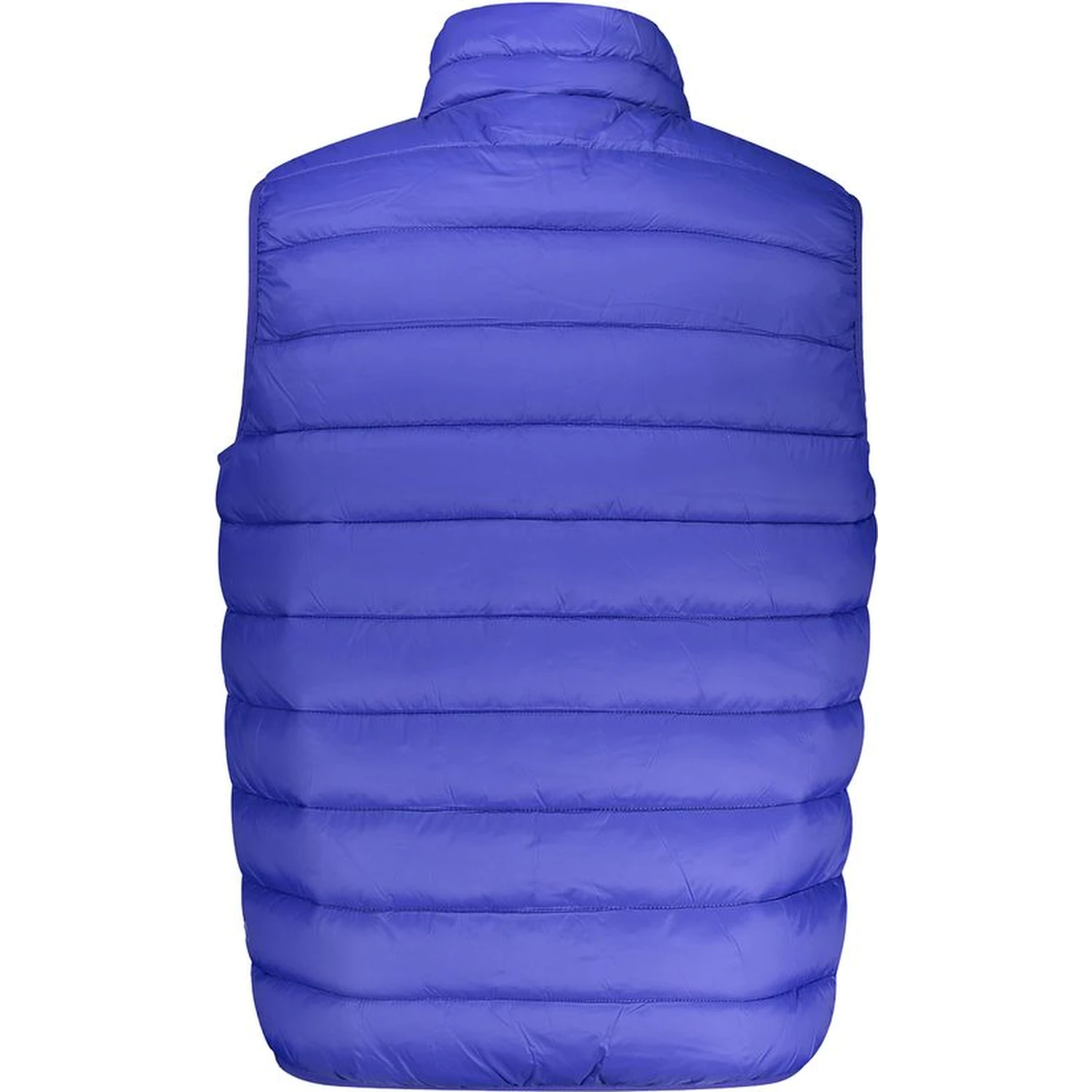 Blue Polyamide Sleveless Jacket