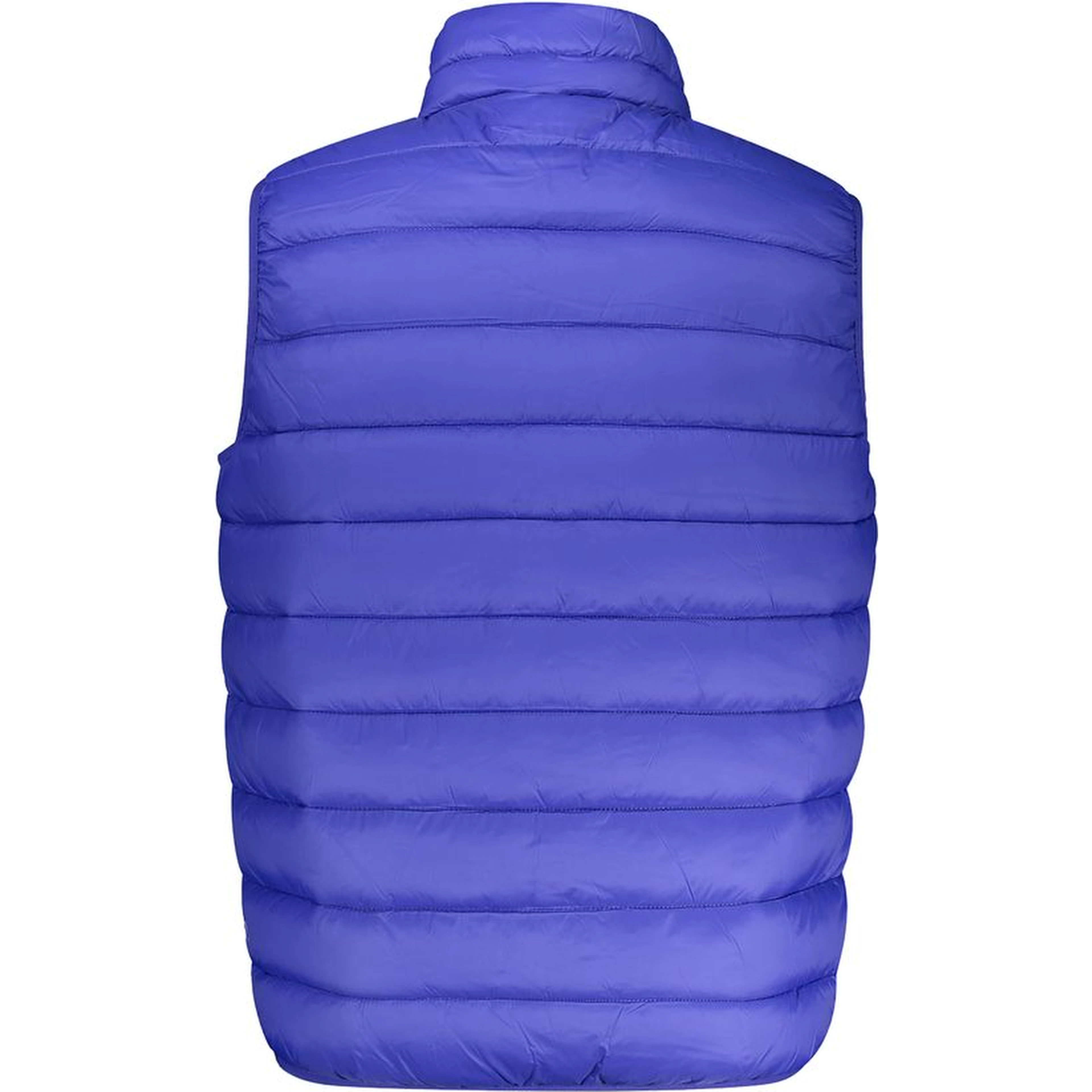 Blue Polyamide Sleveless Jacket