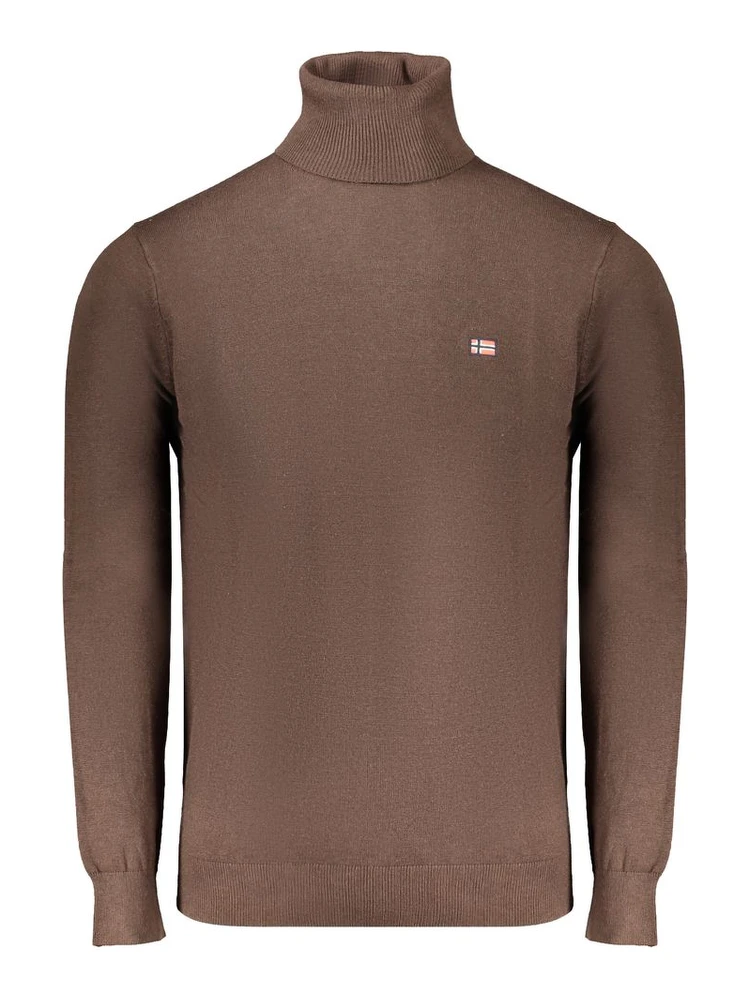 Brown Polyester Sweater