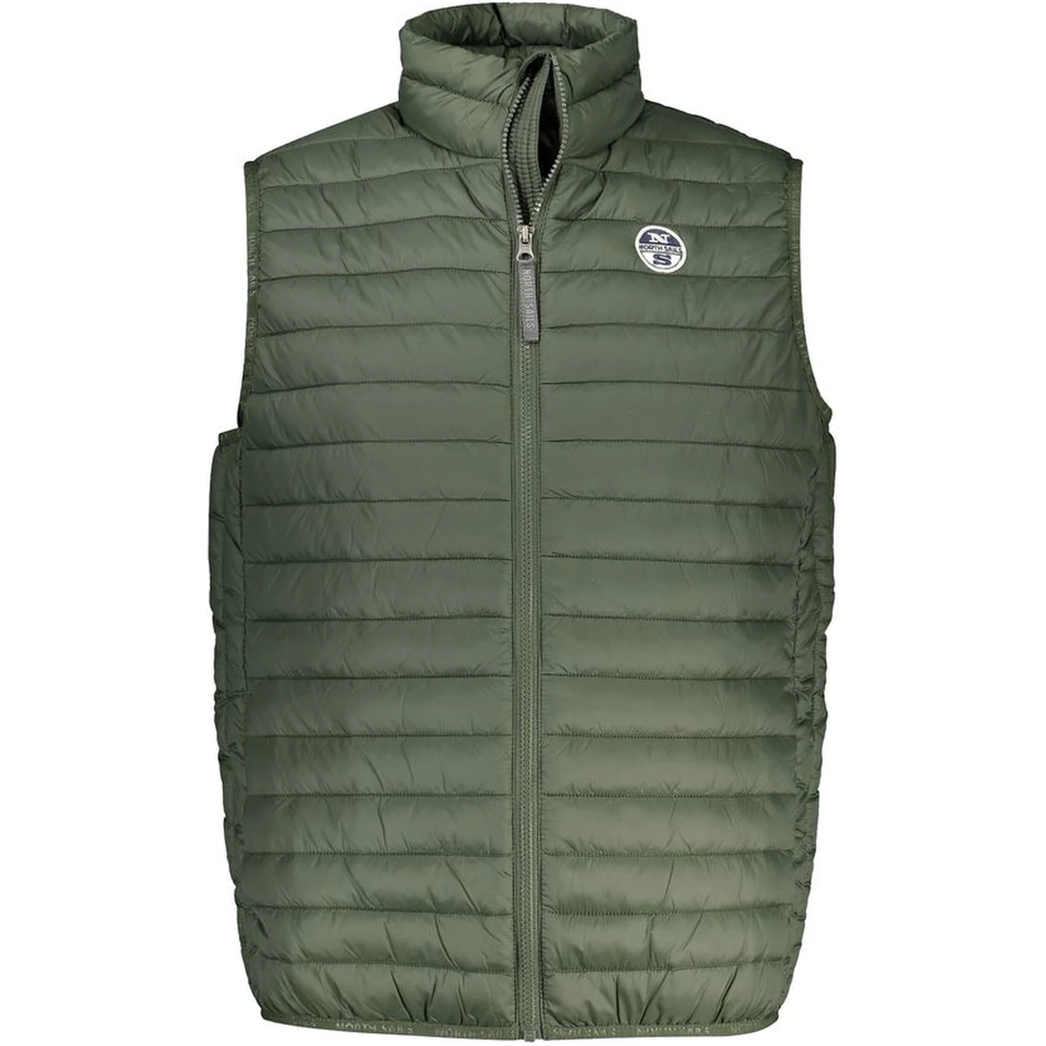 Green Polyamide Sleveless Jacket