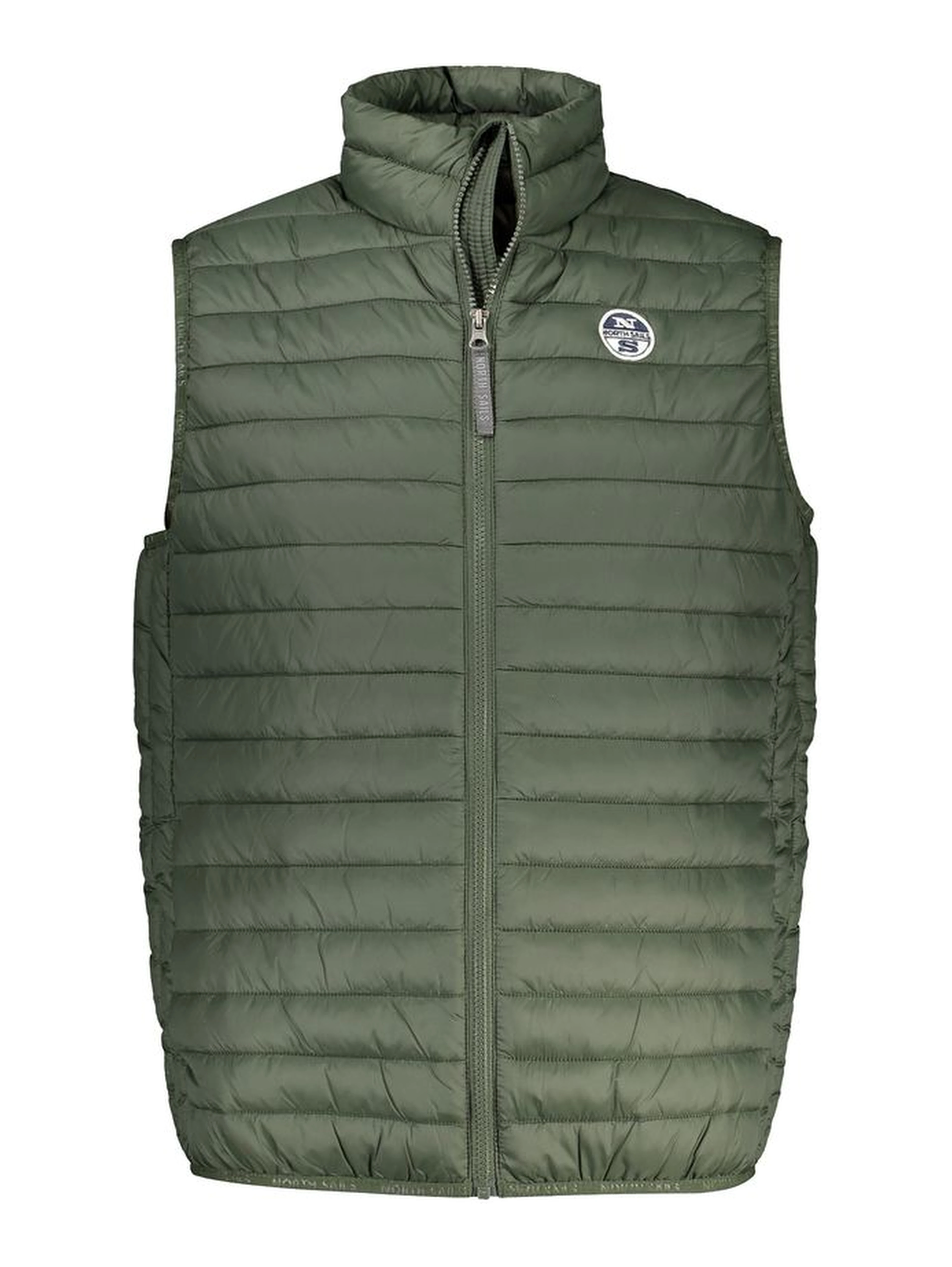 Green Polyamide Sleveless Jacket