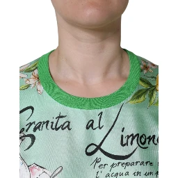 Green Silk Granita Al Limone Long Sleeves Sweater