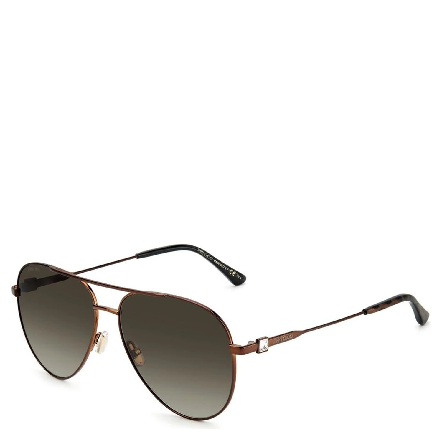 Brown Metal Sunglasses