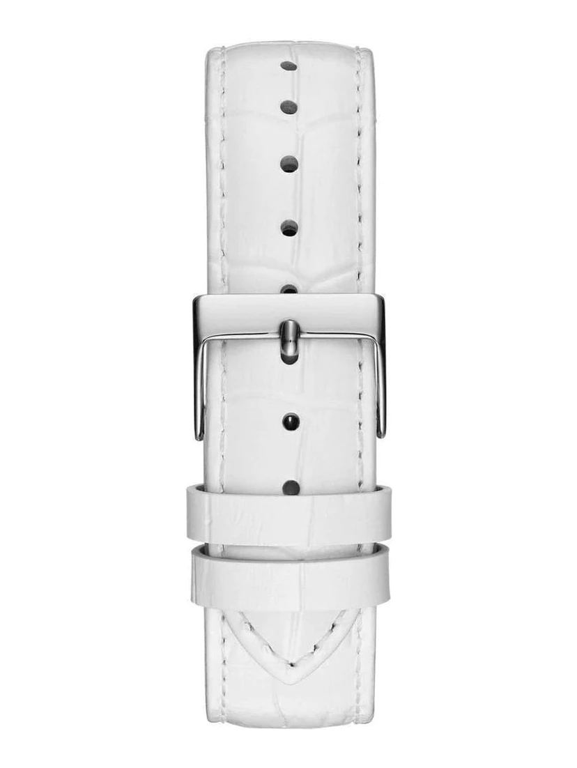 White Leather Dress Watch