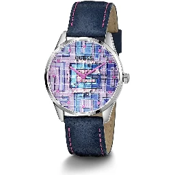 Blue Leather Dress Watch