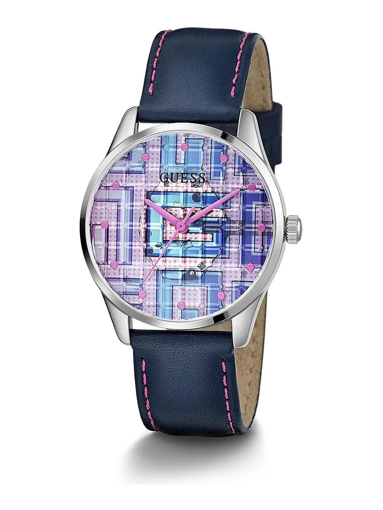 Blue Leather Dress Watch