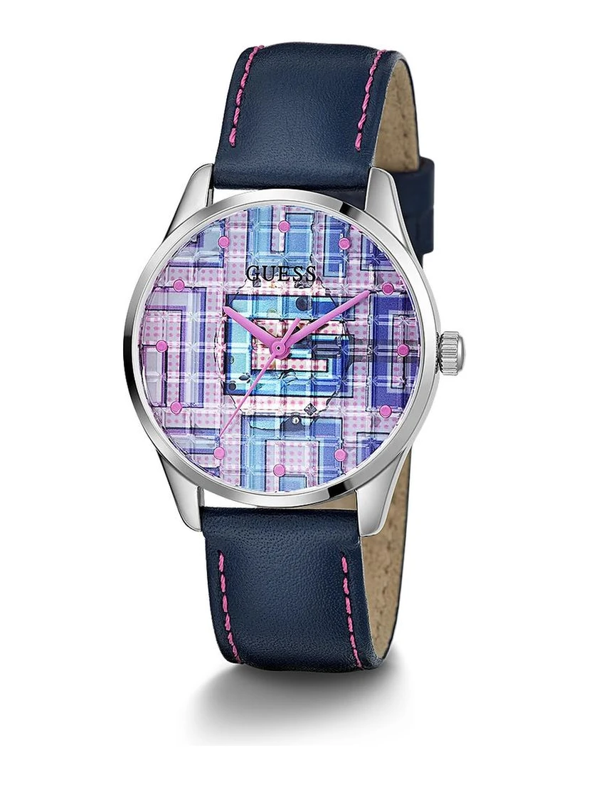 Blue Leather Dress Watch