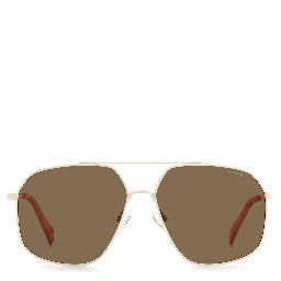 Beige Stainless Steel Sunglasses